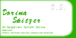 dorina spitzer business card